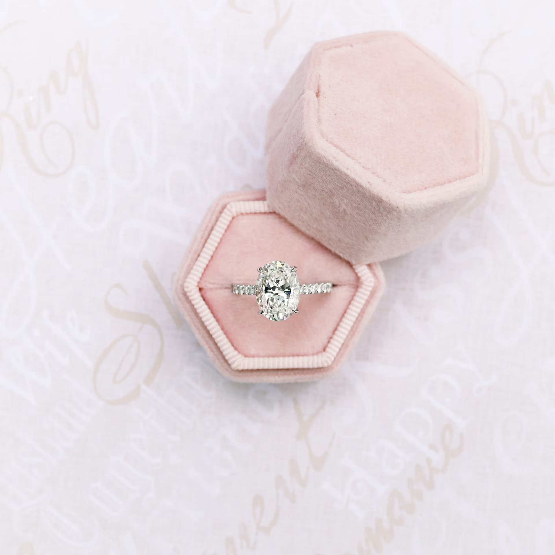 Marquise Cut Cluster Styled Lab Grown Diamond Engagement Ring