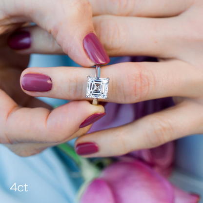 Marquise Cut Cluster Styled Lab Grown Diamond Engagement Ring