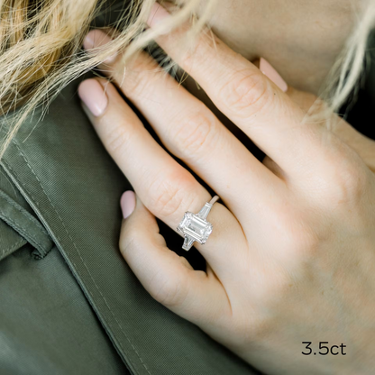 Marquise Cut Cluster Styled Lab Grown Diamond Engagement Ring