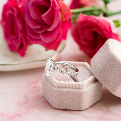 Marquise Cut Cluster Styled Lab Grown Diamond Engagement Ring