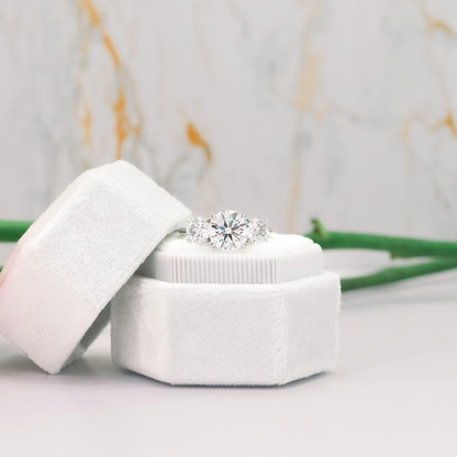 Marquise Cut Cluster Styled Lab Grown Diamond Engagement Ring