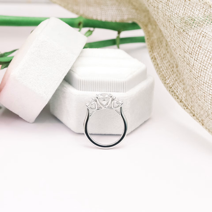 Marquise Cut Cluster Styled Lab Grown Diamond Engagement Ring
