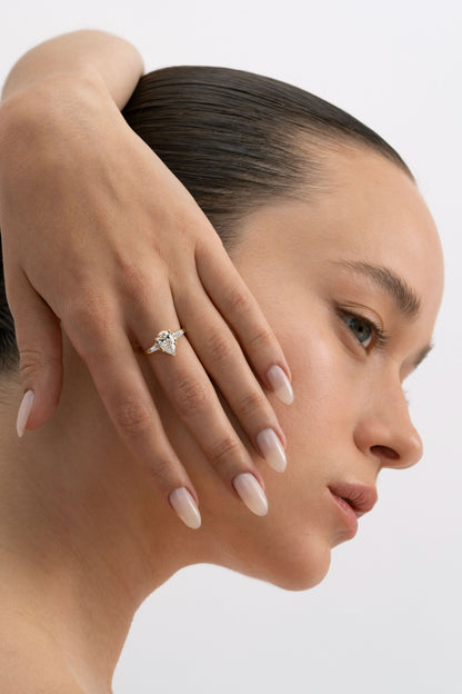 2 CT Round Three Stones Lab Grown Diamond Engagement Ring