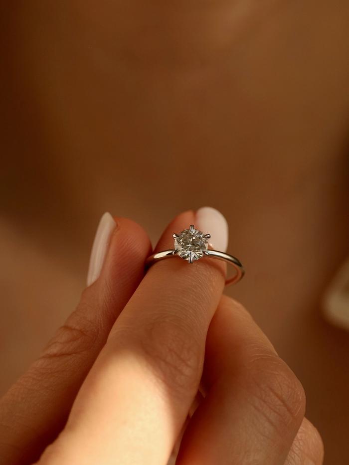 Marquise Cut Cluster Styled Lab Grown Diamond Engagement Ring