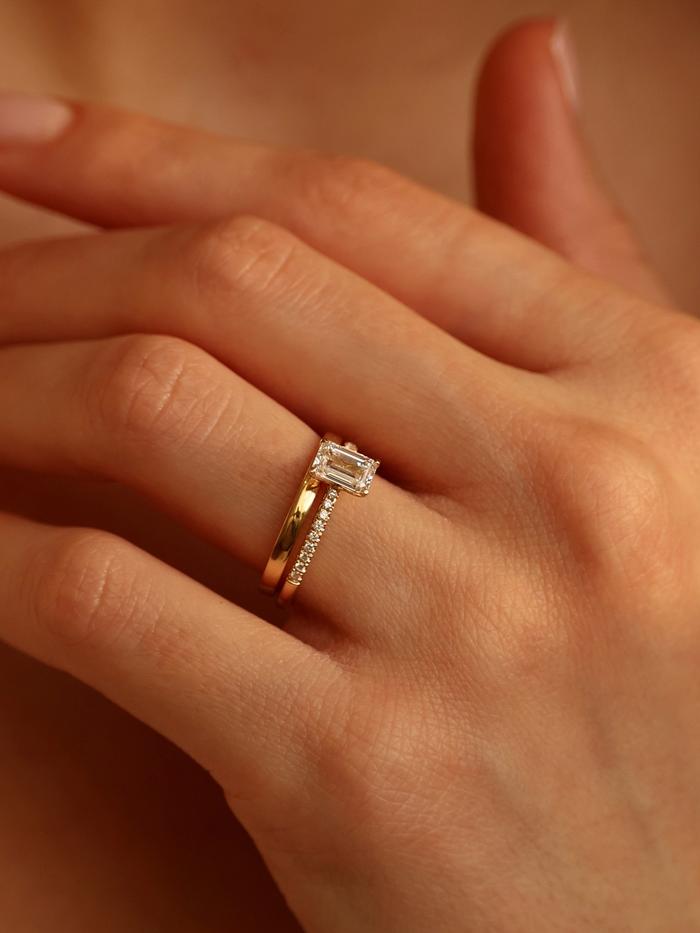 Marquise Cut Cluster Styled Lab Grown Diamond Engagement Ring
