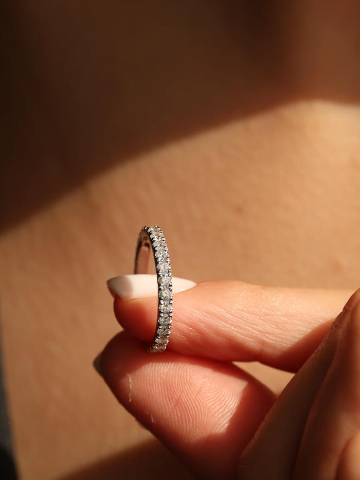 Marquise Cut Cluster Styled Lab Grown Wedding Band
