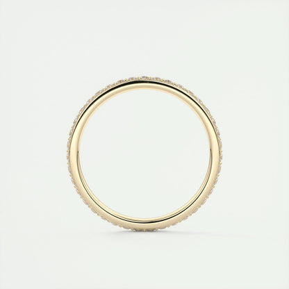 0.37 CT Round Full Eternity CVD EF/VVS Diamond Wedding Band 10
