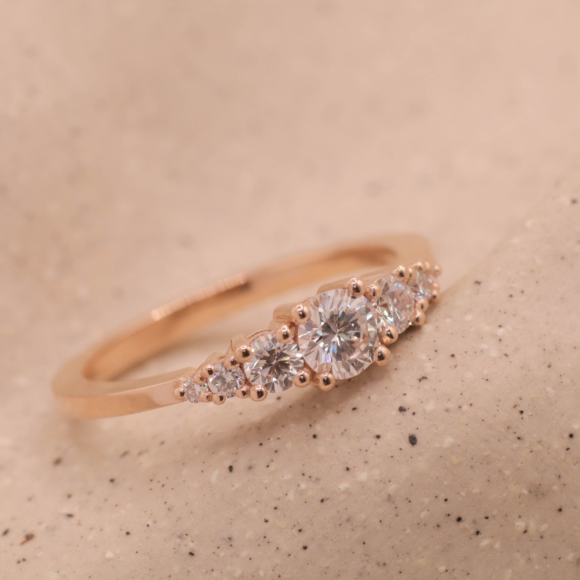 2 CT Round Three Stones Lab Grown Diamond Engagement Ring