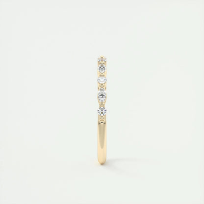 0.32 CT Marquise & Round Multi Stones CVD EF/VVS Diamond Wedding Band 9
