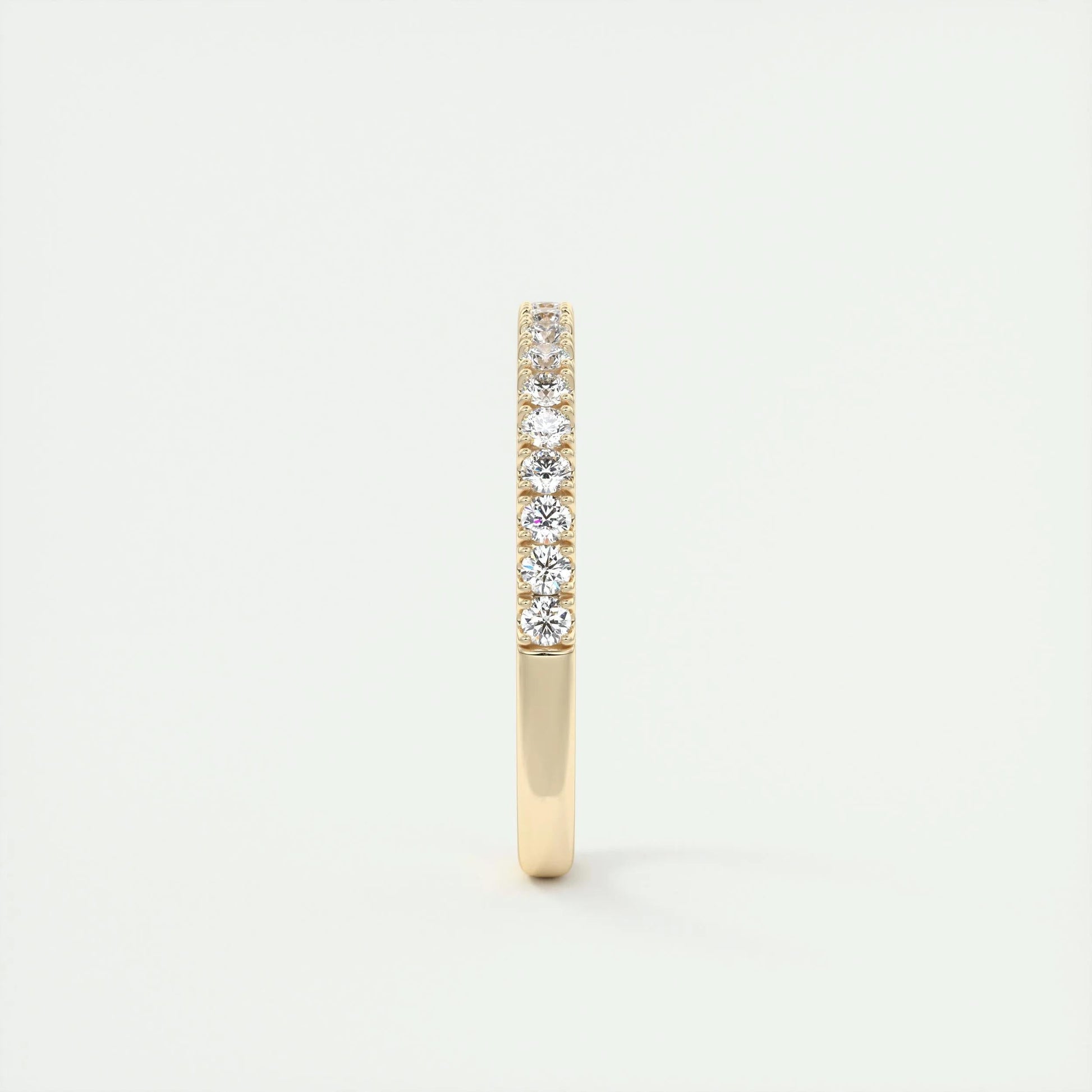 0.38 CT Round Half Eternity CVD EF/VVS Diamond Wedding Band 11