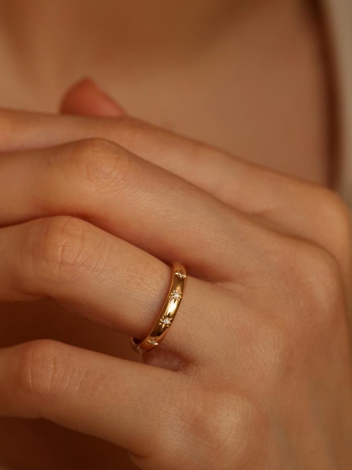 Marquise Cut Cluster Styled Lab Grown Wedding Band