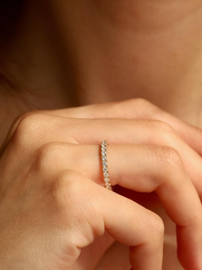 Marquise Cut Cluster Styled Lab Grown Wedding Band