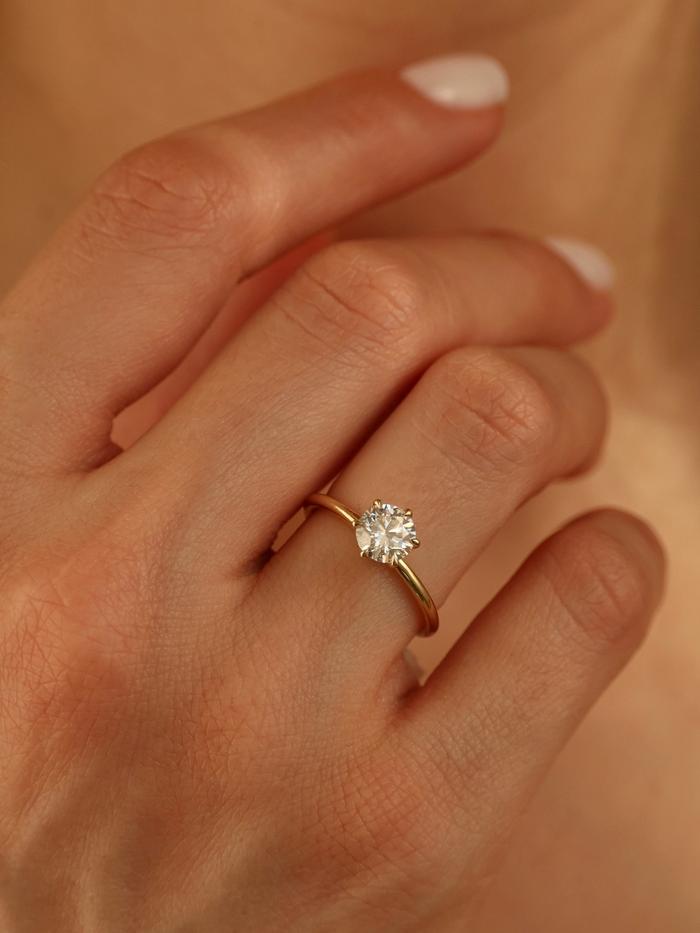 Marquise Cut Cluster Styled Lab Grown Diamond Engagement Ring