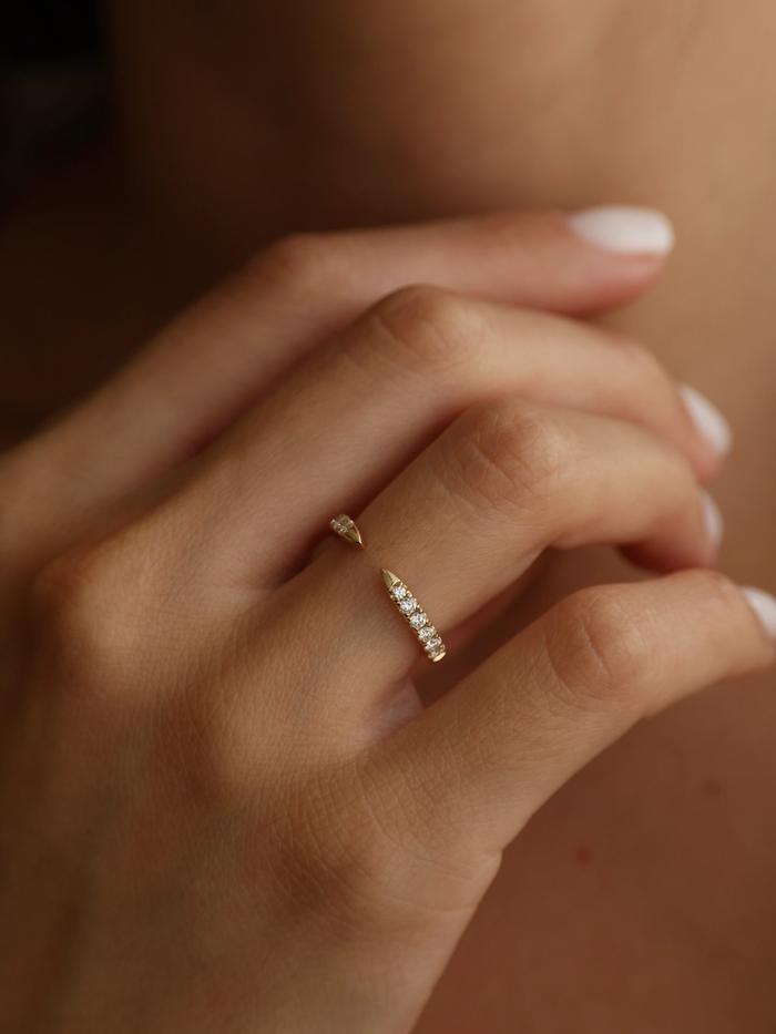 Marquise Cut Cluster Styled Lab Grown Wedding Band