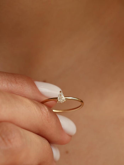 Marquise Cut Cluster Styled Lab Grown Diamond Engagement Ring