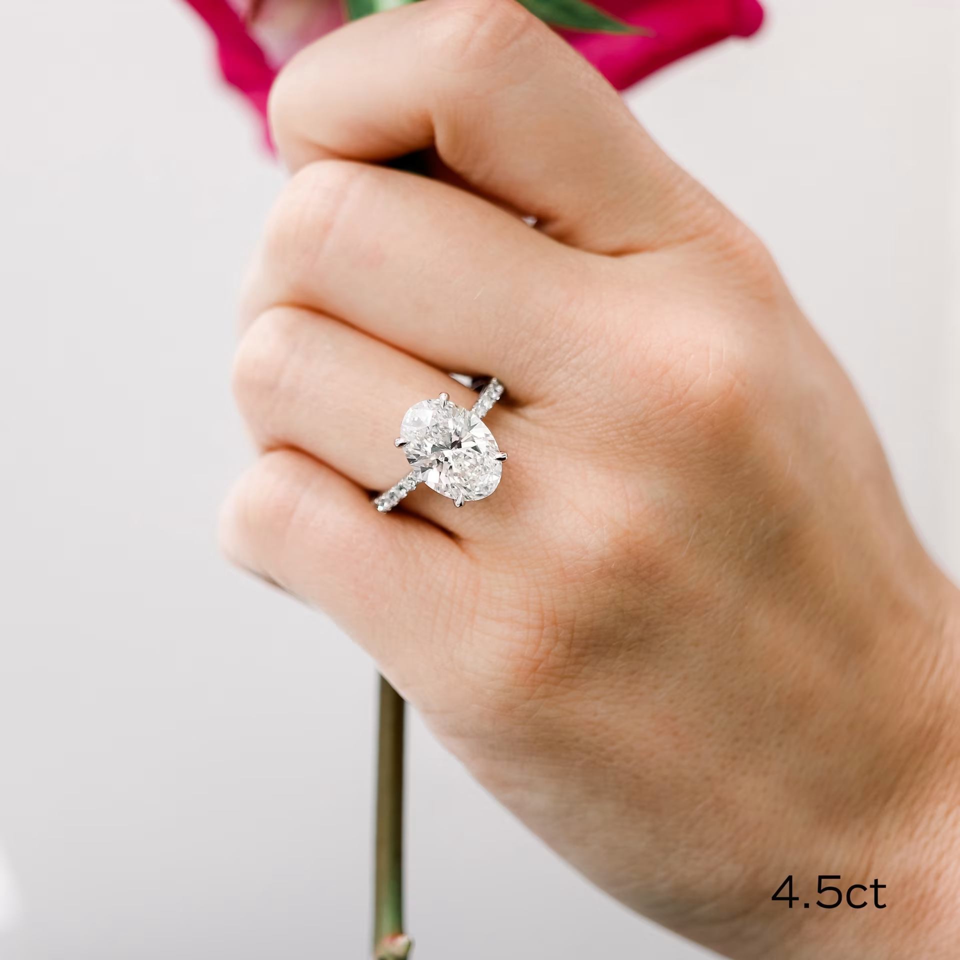 Marquise Cut Cluster Styled Lab Grown Diamond Engagement Ring
