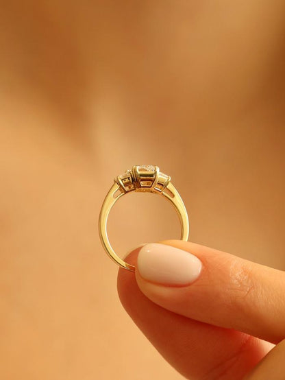 Marquise Cut Cluster Styled Lab Grown Diamond Engagement Ring