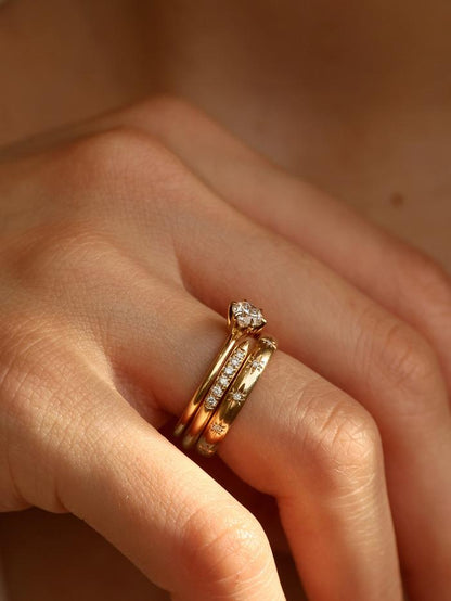 Marquise Cut Cluster Styled Lab Grown Diamond Engagement Ring