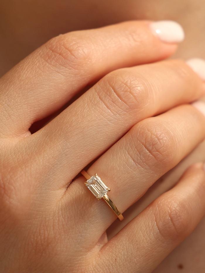 Marquise Cut Cluster Styled Lab Grown Diamond Engagement Ring
