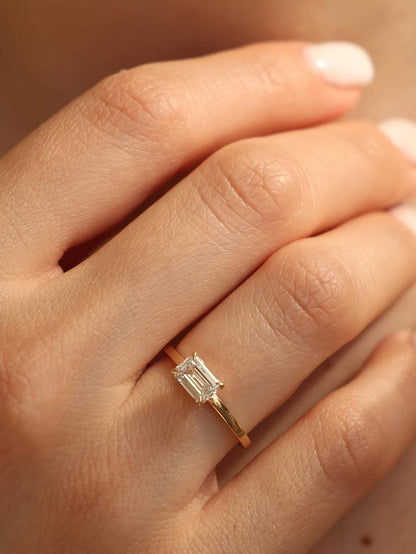 Marquise Cut Cluster Styled Lab Grown Diamond Engagement Ring