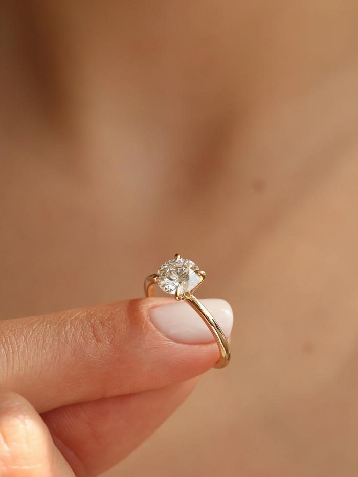 Marquise Cut Cluster Styled Lab Grown Diamond Engagement Ring