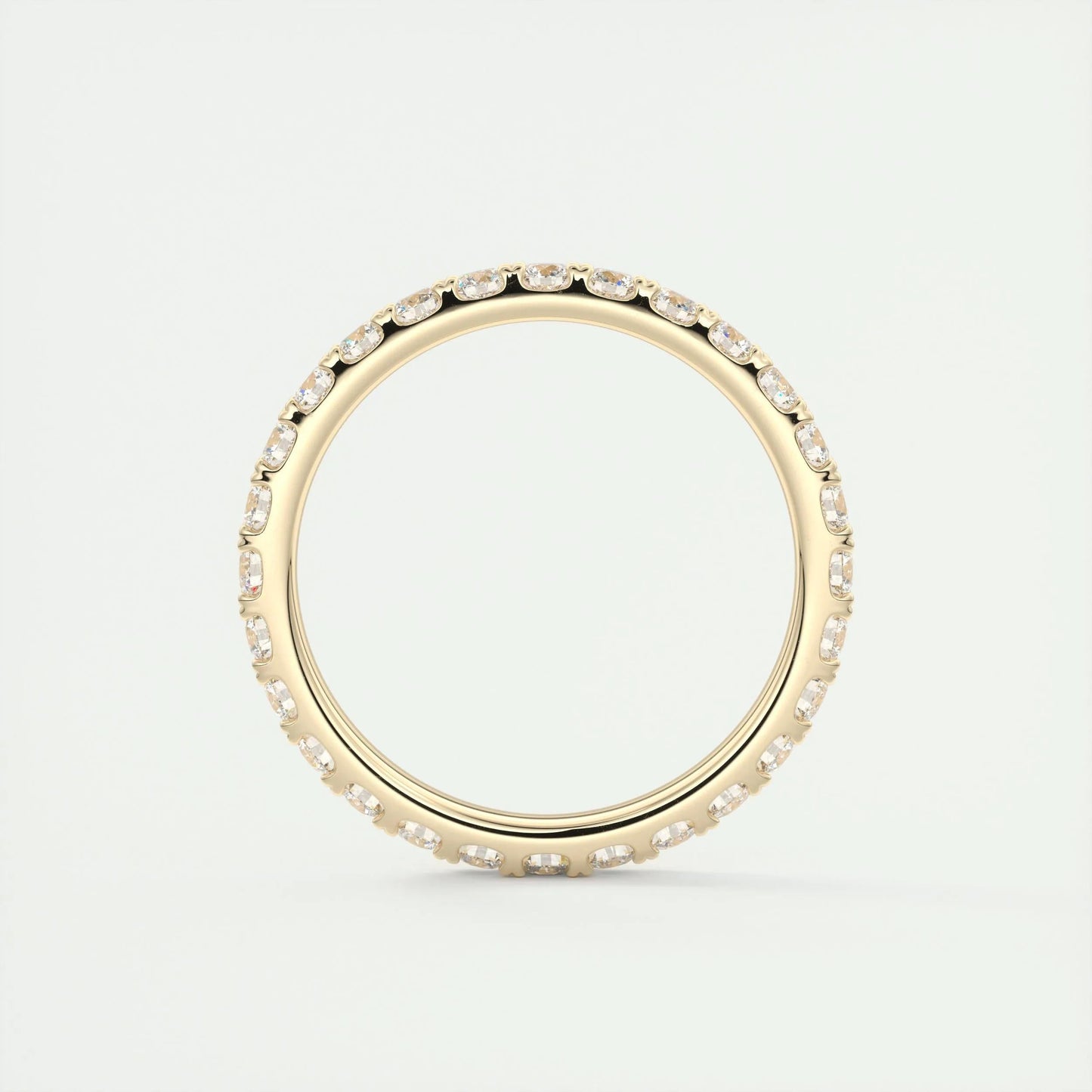 0.84 Round Cut Shared Prong Moissanite Bridal Wedding Band 10