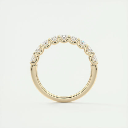 1.35 Oval Cut Shared Prongs Moissanite Bridal Wedding Band 17