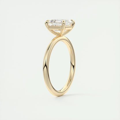 2.03 CT Asscher Cut Solitaire Moissanite Engagement Ring 13