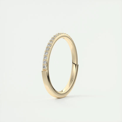 0.18 CT Round Half Eternity CVD EF/VVS Diamond Wedding Band 12