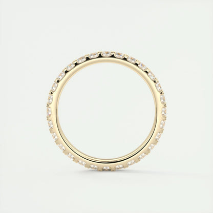 0.84 CT Round Full Eternity CVD EF/VVS Diamond Wedding Band 10