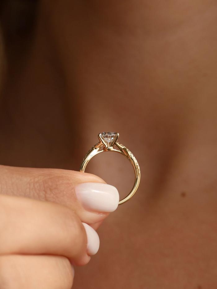 Marquise Cut Cluster Styled Lab Grown Diamond Engagement Ring