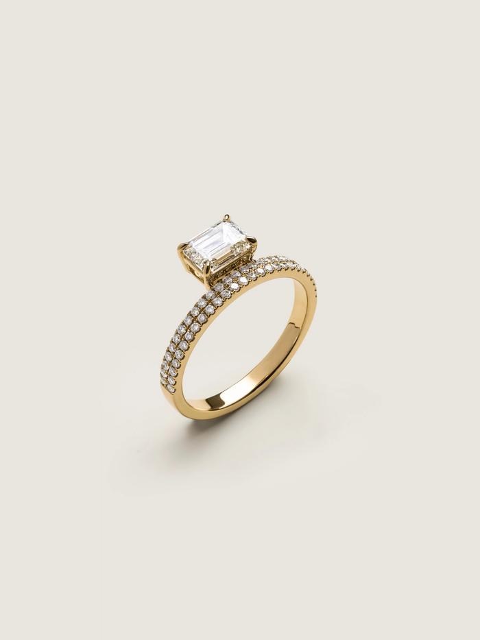 Marquise Cut Cluster Styled Lab Grown Diamond Engagement Ring