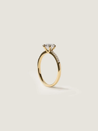 Marquise Cut Cluster Styled Lab Grown Diamond Engagement Ring