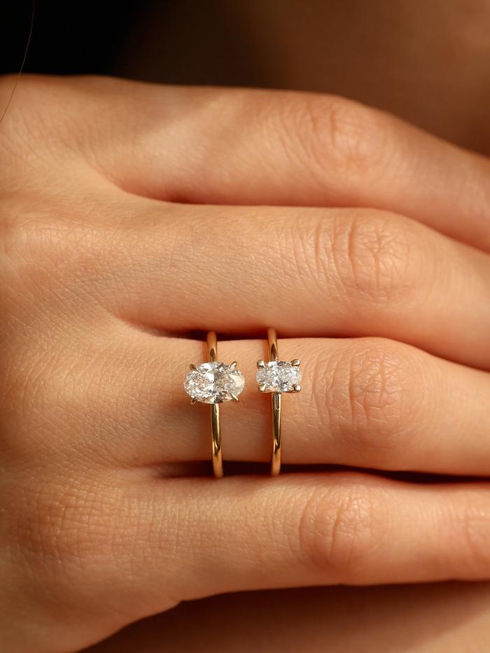 Marquise Cut Cluster Styled Lab Grown Diamond Engagement Ring