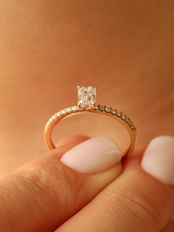 Marquise Cut Cluster Styled Lab Grown Diamond Engagement Ring