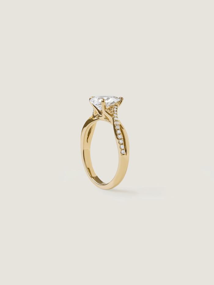 Marquise Cut Cluster Styled Lab Grown Diamond Engagement Ring