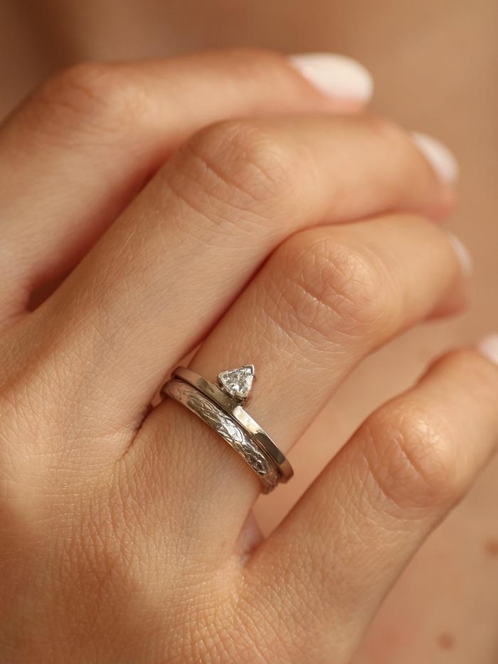 Marquise Cut Cluster Styled Lab Grown Wedding Band