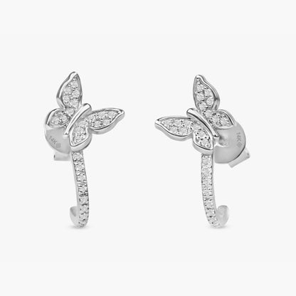 1.0 CT Round Bezel Solitaire Lab Grown Diamond Earrings