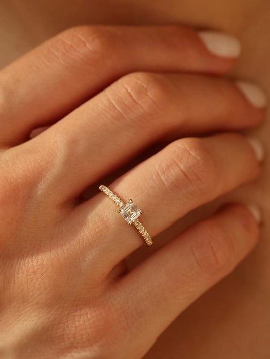Marquise Cut Cluster Styled Lab Grown Diamond Engagement Ring