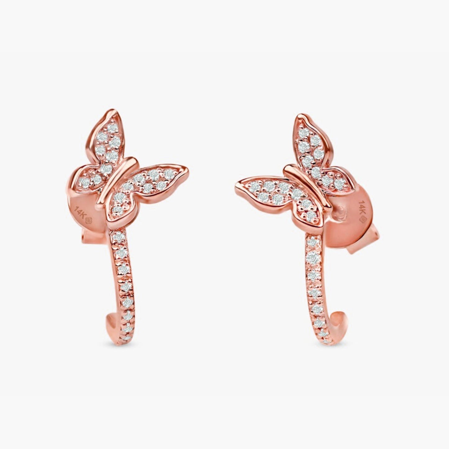 1.0 CT Round Bezel Solitaire Lab Grown Diamond Earrings