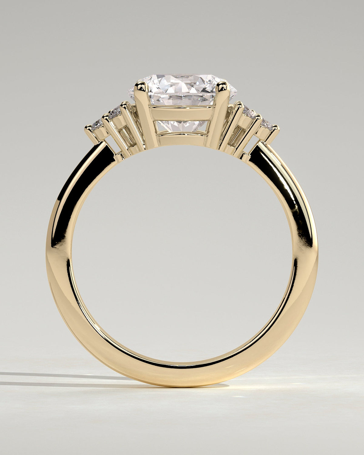 Round Cluster Lab Grown Diamond Engagement Ring