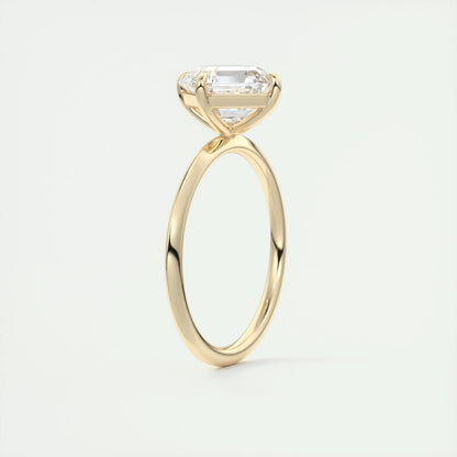 2.03 CT Asscher Cut Solitaire Moissanite Engagement Ring 13