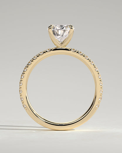 Pear Pave Lab Grown Diamond Engagement Ring