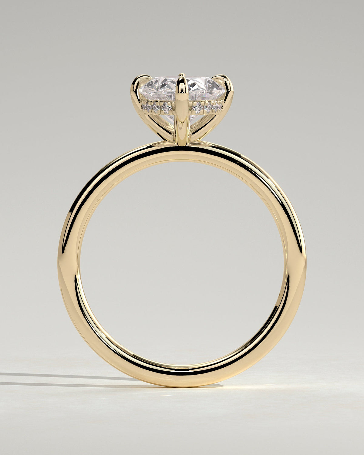 Oval Hidden Halo Lab Grown Diamond Engagement Ring