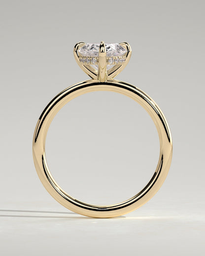 Oval Hidden Halo Lab Grown Diamond Engagement Ring
