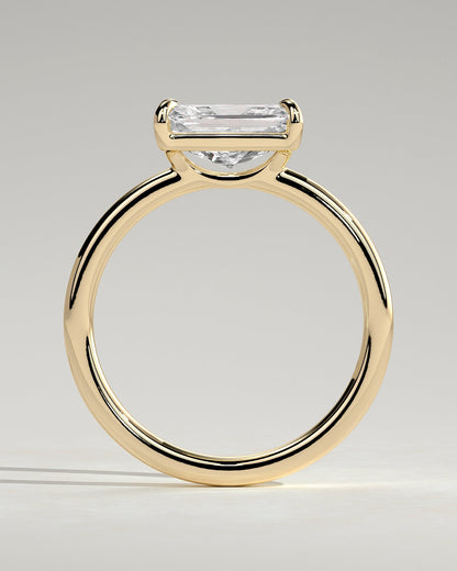 Radiant East West Solitaire Lab Grown Diamond Engagement Ring