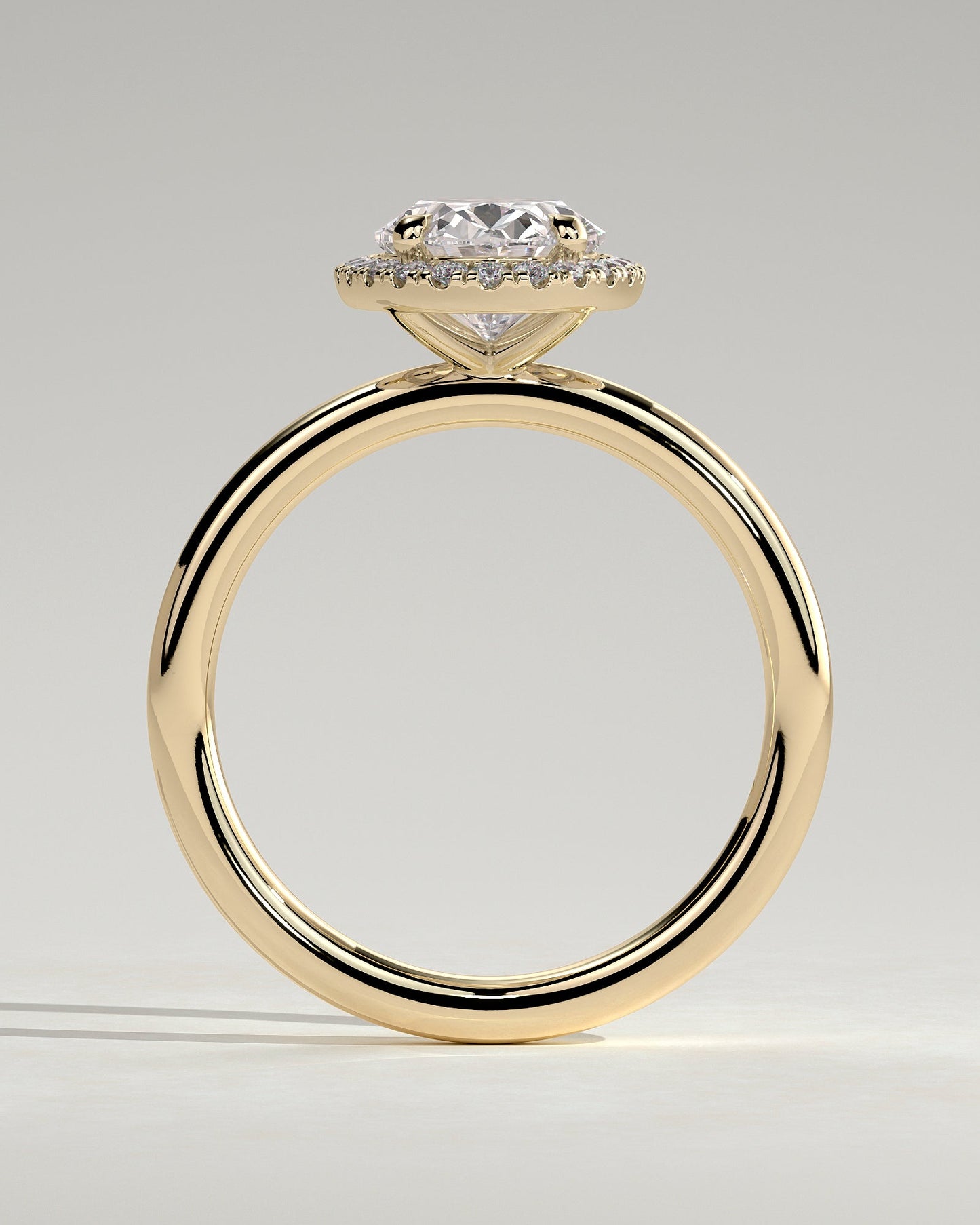 Oval Halo Lab Grown Diamond Engagement Ring