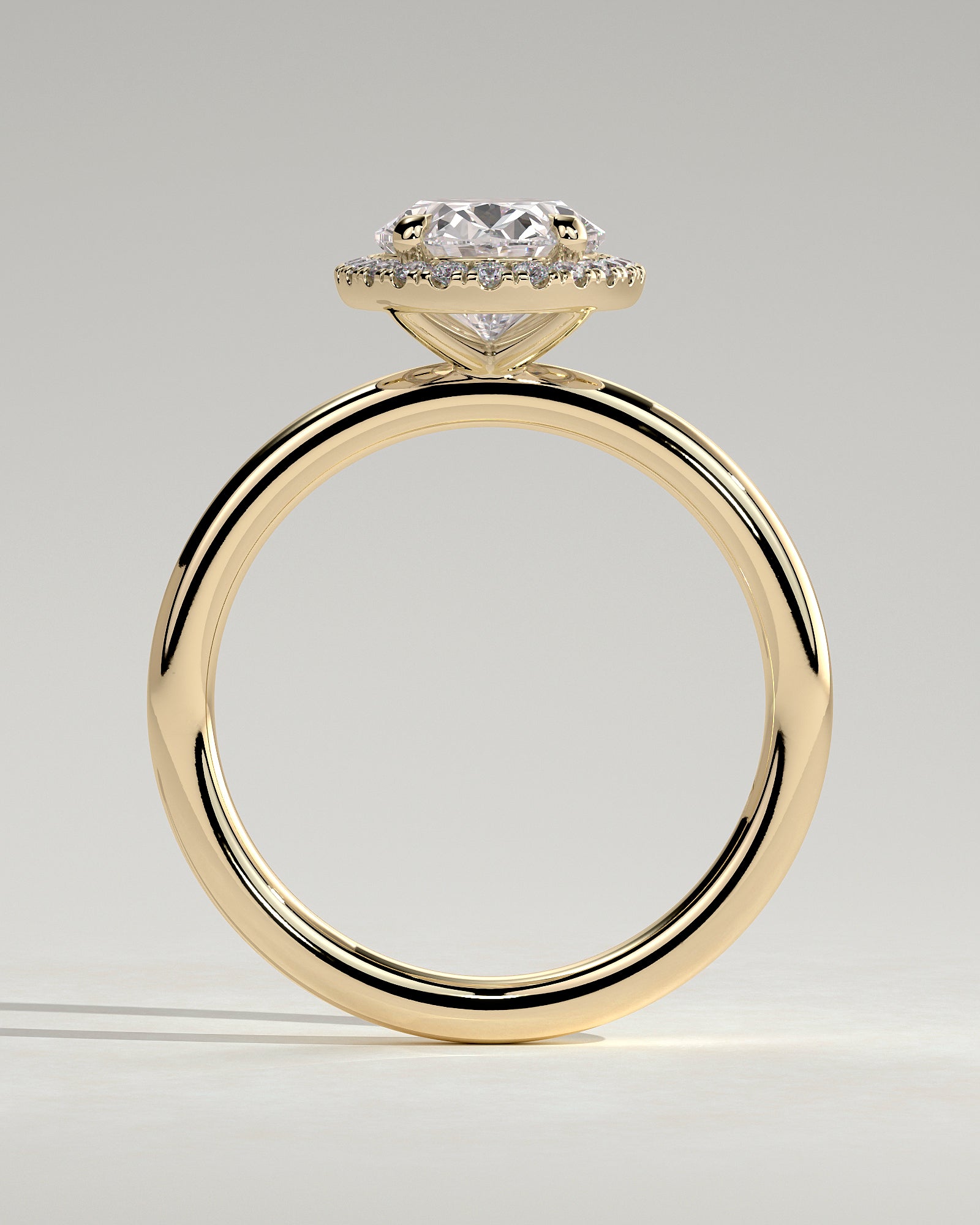 Oval Halo Lab Grown Diamond Engagement Ring