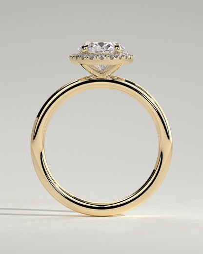 Oval Halo Lab Grown Diamond Engagement Ring