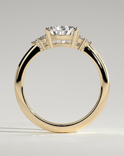 Pear Cluster Lab Grown Diamond Engagement Ring